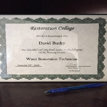 Picture of Daves IICRC Flood Restoration Certification